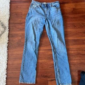 Abercrombie & Fitch Curve Love Skinny High Rise Split Hem